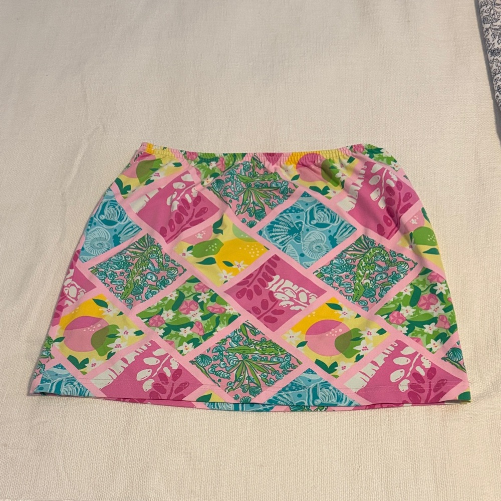 Lilly Pulitzer Pink and Blue Mini Skirt
